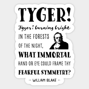 William Blake Tyger Tyger Sticker